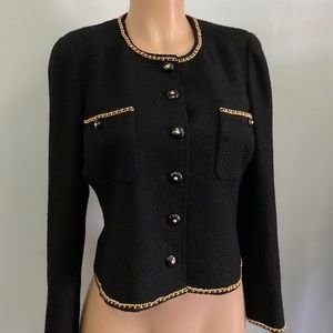 VINTAGE CHANEL TWEED BLAZER 95A SIZE 40